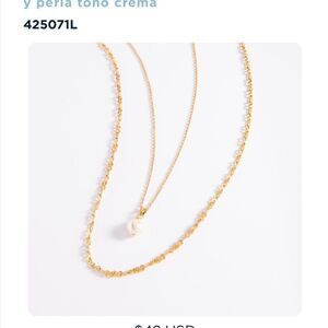 Nice & bella Gold Pearl Necklace